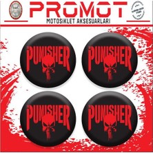 Rebon Moto Design Punısher Tasarım Damla Sticker (4cm-4 Adet) 02