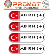 Rebon Moto Design Kan Grubu 3D Sticker 4'lü Set 029