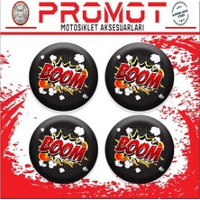 Rebon Moto Design Boom Tasarım Damla Sticker (4cm-4 Adet)