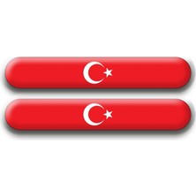 Rebon Moto Design Türk Bayrağı Damla Logo Sticker 01