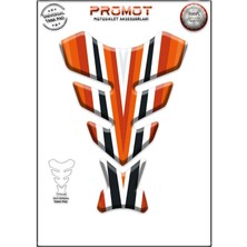 Rebon Moto Design Universal Motosiklet Tank Pad 3D Sticker 0028
