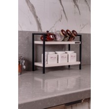 Empressco Milonsa Metal Ahşap 2 Katlı Mutfak Tezgah Üstü Düzenleyici Raf Baharatlık Organizer - Beyaz - Fiyatı, Yorumları