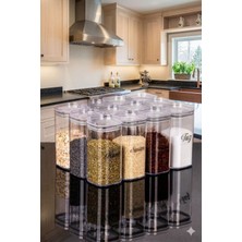 Empressco Minya Home 12 Adet Vakum Kapaklı Baharatlık Seti Baharatlık Saklama Kabı Şeffaf Etiketli 300 ml - Fiyatı, Yorumları