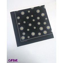 Cafbaf Kare Bandana Papatya Siyah