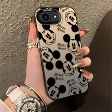 Ucuc iPhone 17E Uyumlu Sert Akrilik Arka Silikon Kenar Lens Koruma Şık Baskı Kılıf