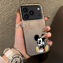 Ucuc iPhone 17 Pro Max Uyumlu Sert Akrilik Arka Silikon Kenar Lens Koruma Şık Baskı Kılıf