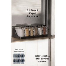 Empressco Citim 6 Lı Standlı Kendinden Yapışkanlı Kapaklı Kaşıklı Baharatlık Takımı -Etiketli Baharatlık - Fiyatı, Yorumları