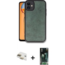 Marsilyan™- iPhone 11 Kılıf Kıvılcım Işık Serisi - Şeffaf 360 Full Body Arka Koruyucu + Pers Alüminyum Kamera Lens - Gd