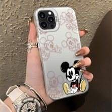 Ucuc iPhone 13 Pro Max Uyumlu Sert Akrilik Arka Silikon Kenar Lens Koruma Şık Baskı Kılıf