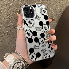 Ucuc iPhone 13 Pro Max Uyumlu Sert Akrilik Arka Silikon Kenar Lens Koruma Şık Baskı Kılıf