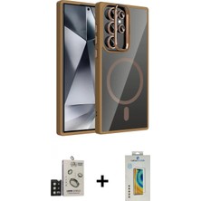 Marsilyan™- Galaxy S24 Ultra Kılıf Yadigar Asil Koleksiyonu - Siyah Polymer Nano Ekran Koruyucu + Bilvis Titan Kamera Lens - Sh