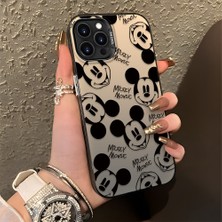 Ucuc iPhone 13 Pro Max Uyumlu Sert Akrilik Arka Silikon Kenar Lens Koruma Şık Baskı Kılıf