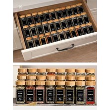Empressco Amentes 12 Li Baharat Kavanozu Köşeli Serpme Başlıklı Baharatlık Bambu Kapaklı 120 ml - Fiyatı, Yorumları