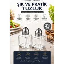 Empressco Adaptoll Mini Cam Tuzluk Biberlik Seti 2’li Kare Baharatlık Paslanmaz Çelik Kapaklı Şeffaf Cam Sofra Tuzluk Baharat Kabı Modern Dekoratif Tuzluk Biberlik Takımı - Fiyatı, Yorumları