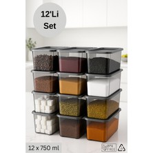 Empressco Espas Home Dikdörtgen Saklama Kabı & Baharatlık 12 Adet - 750 ml - Fiyatı, Yorumları
