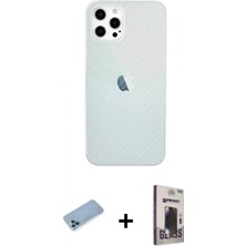 Marsilyan™- iPhone 12 Pro Max Kılıf Nova Çizgi - Siyah Bilvis Hayalet Cam Ekran Koruyucu + Shine Kamera Lens Koruma Cam - Mı