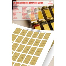 Empressco Mienda Home Mienda Home Gold Baharatlık Şişe Etiketi 36 Adet - Fiyatı, Yorumları