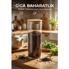 Empressco Erkugo Vakumlu Bambu Kapaklı Cam Baharatlık 1050 ml - 8X22 cm Giga Boy Tekli Saklama Kabı Kavanoz - Fiyatı, Yorumları