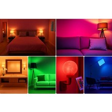 Cata Kumandalı Rgb LED Ampul – 9W (850 Lm), 6500K Beyaz Işık + Renkli Modlar, E27 Duy, Uzaktan Kumandalı