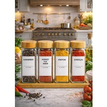 Empressco Acarlarticaret 4 Lü Standlı Baharatlı Sticker Dahil Bambu Kapak - Fiyatı, Yorumları