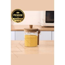 Empressco Newnow Akasya Kaşıklı Kavanoz , 450ML Bambu Kulplu Kapaklı Kaşıklı Borosilikat Cam - 1 Adet - Fiyatı, Yorumları