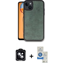 Marsilyan™- iPhone 14 Kılıf Kıvılcım Işık Serisi - Şeffaf Royal Nano Ekran Koruyucu + Pvd Metal Kamera Lens - Mı