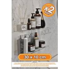 Empressco Decomall X2 Adet 30 x 10 cm Pleksi Hayalet Raf Duvar Banyo Baharatlık Düzenleyici Raf Çok Amaçlı - Fiyatı, Yorumları