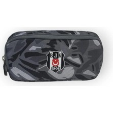 Me Çanta Kalem Çantası Beşiktaş Lisanslı Kamuflaj Desenli Gri 2 Bölmeli
