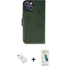 Marsilyan™- iPhone 14 Kılıf Siluet Işık Serisi - Şeffaf Pasifik Cam Ekran Koruyucu + Diamond Kamera Lens - Pe