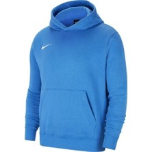 Nike CW6896-463 Team Park 20 Kapüşonlu Sweatshirt Mavi Erkek Çocuk Düz Desenli Sezonluk