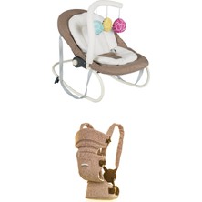 Tommybaby Elite Lüx 2'li Set Kahverengi Ana Kucağı ve Kanguru Yıkanabilir Kumaş 0-9 kg Kapasite