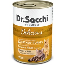 Dr.Sacchi Kedi Konserve Tavuk Ve Hindi Etli 400 Gr