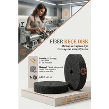 Hobilinka Sert Fiber Keçe Disk 75MM (2 Adet) Matkap Ucu Pas Sökücü Parlatma Taşı 723237