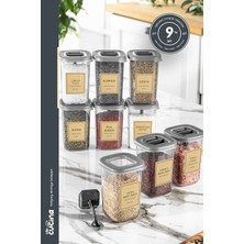 Empressco Stile Cucina Alessi 9 Adet Kendinden Kaşıklı Etiketli Baharatlık Seti 450 ml Antrasit - Fiyatı, Yorumları