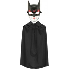 Hereveoyuncak Batman Maskesi Catwoman ve Batman Pelerini Siyahh Set