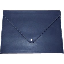 2K Lacivert A4 Suni Deri Çıtçıtlı Dosya 25,5 x 33,5 cm 1 Adet Kaliteli Ürün