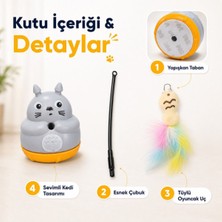 Hereveoyuncak Kedi Şekilli Dönen Peluş Balıklı Ollta Oyuncağı