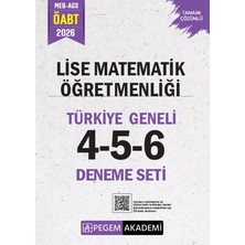 Pegem Akademi Yayıncılık 2026 MEB AGS ÖABT Lise Matematik Öğretmenliği Tamamı Çözümlü Türk