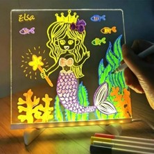 Hereveoyuncak LED Aydınlatmalı Yazı ve Çizim Tahtası - Küçük Boy 20X20 Cmm