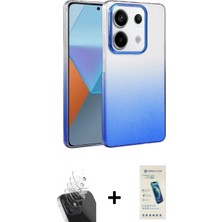 Marsilyan™- Redmi Note 13 Pro 4g Kılıf Kıvılcım Minimal Özel Seri - Şeffaf Pasifik Cam Ekran Koruyucu + Kamera Lens Koruma Cam - Sf