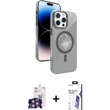 Marsilyan™- iPhone 16 Pro Max Kılıf Nova Modern Prime - Siyah Bilvis 3x Ar Hd Cam Ekran Koruyucu + Bilvis Titan Kamera Lens - Gs