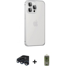 Marsilyan™- iPhone 15 Pro Max Kılıf Eksen Form Serisi - Siyah Joko Magic 5d Hayalet Cam + Raze Metal Kamera Lens - Lt