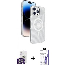 Marsilyan™- iPhone 16 Pro Max Kılıf Nova Modern Prime - Siyah Bilvis 3x Ar Hd Cam Ekran Koruyucu + Bilvis Titan Kamera Lens - Gs