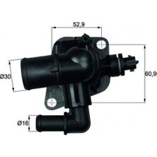 Mahle Depomix Termostat (Komple) (88C) Linea-Doblo-Grande Punto Evo-Fiorino (09-12)-Astra J 10-1.3(Euro5) G1054.88