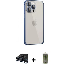 Marsilyan™- iPhone 15 Pro Max Kılıf Eksen Form Serisi - Siyah Joko Magic 5d Hayalet Cam + Raze Metal Kamera Lens - Lt