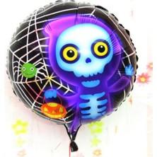 Hereveoyuncak Halloween Iskelet Hayalet Folyo Balon 18 Inç
