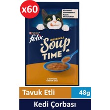 Felix Soup Chicken Tavuklu Kedi Çorbası 48 Gr*60 Adet