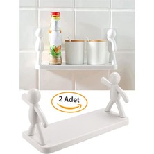 Empressco Tafce 2 Adet Yapıskanlı Çöp Adam Şeklinde Organizer Duvar Raf Duvar Rafı Mutfak Rafı Baharatlık - Fiyatı, Yorumları