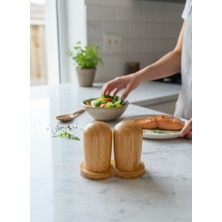 Empressco Kitchenboost Bambu Standlı Tuzluk Biberlik - 3 Parça Masa Üstü Tuzluk Biberlik - Fiyatı, Yorumları