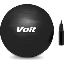 Voit Gymball 65 Cm Siyah Renkli Pompalı Pilates Topu Tekil Kullanım Amacıyla Ürün V1vtkagym/65C-052-P
